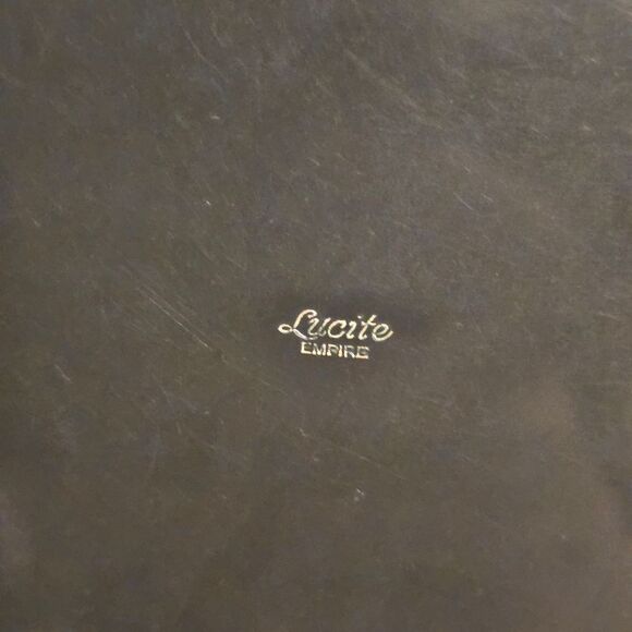 1920 Lucite Empire Turquoise Vanity Trinket Box Art Deco Jewelry box Greek Theme - Picture 12 of 12